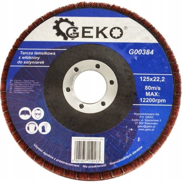 Geko TARCZA LAMELKOWA Z WÓŁKNINY DO SATYNIAREK 125mm. .../G 13683783 5901477159183