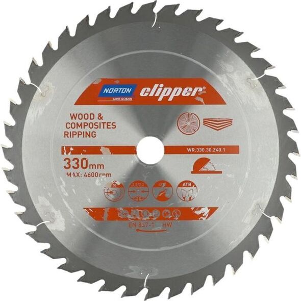 Norton NORTON PIŁA TARCZOWA 330mm x 30mm x 40z DREWNO I KOMPOZYTY ATB (3,2 / 2,2) 13683860 5450248769699