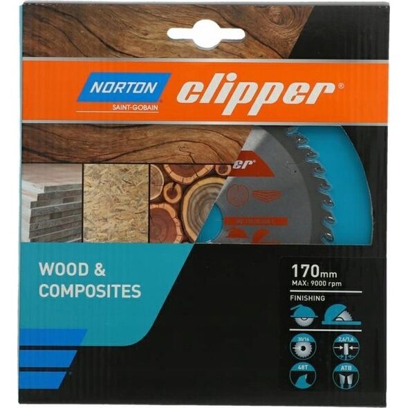 Norton NORTON PIŁA TARCZOWA 170mm x 30mm x 48z DREWNO I KOMPOZYTY ATB (2,6 / 1,6) 13683865 5450248768906