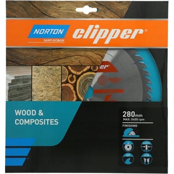 Norton NORTON PIŁA TARCZOWA 280mm x 30mm x 48z DREWNO I KOMPOZYTY ATB (3,2 / 2,2) 13683872 5450248769170