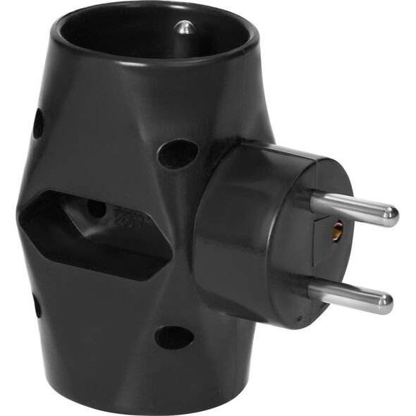 Orno Rozgałęźnik 2x2P+Z, 1x2P/II, czarny OR-AE-13221/B 13684017 5908254813382