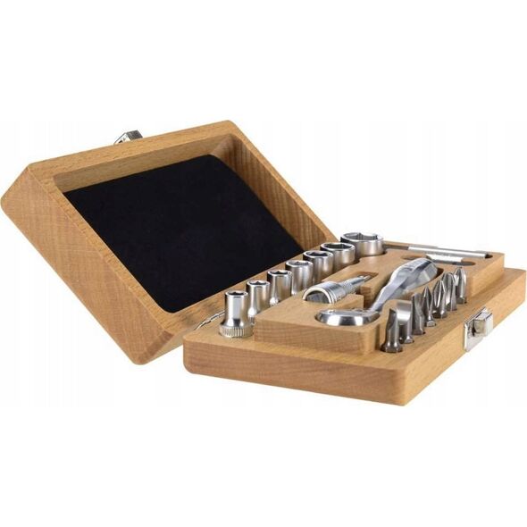Zestaw narzędzi Felo Zestaw 18 narzędzi w drewnianym pudełku Felo XS Classic 1/4 13684268 4007157623676