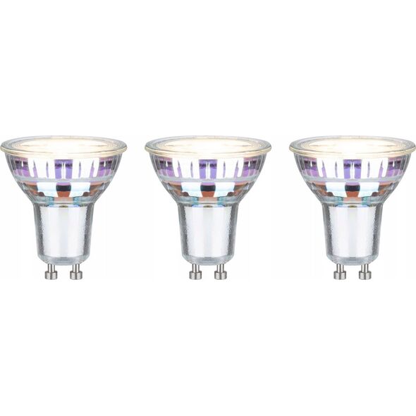 Paulmann Źródło światła LED 3x GU10 ECO LINE 2.5W 450lm 3000K 230V srebrny / szkło 13684397 4000870291931