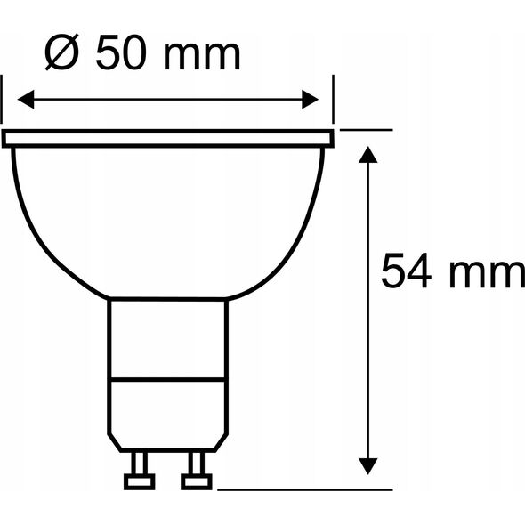 Paulmann Źródło światła LED GU10 ECO LINE 2.5W 450lm 4000K 230V srebrny / szkło 13684409 4000870291948