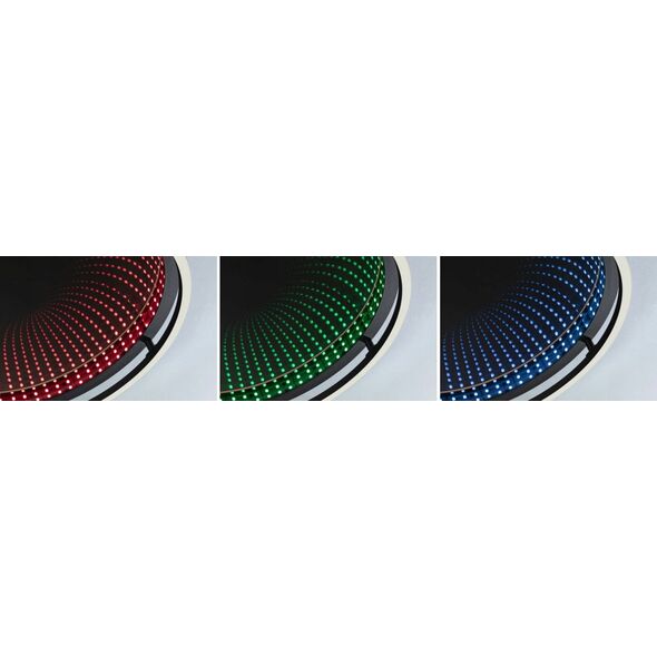 Lampa sufitowa Paulmann Plafoniera SPACEGLOW ONE LED 3D DIM RGB rainbow 38W 3900lm 3000-6500K pilot  230V czarny matowy / metal 13684447 4000870710562