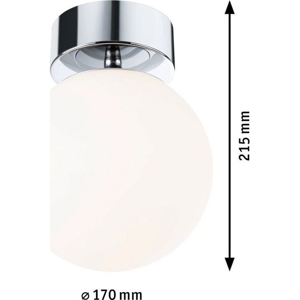 Lampa sufitowa Paulmann Lampa sufitowa łazienkowa GOVE LED 9W 900lm 3000K IP44 230V chrom satyna / metal 13684451 4000870710654