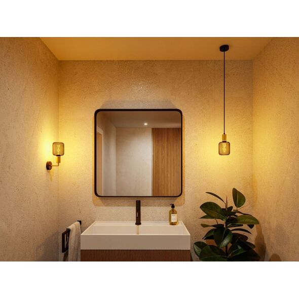 Lampa sufitowa Paulmann Lampa sufitowa RAVI E27 max.60W IP44 230V złoty / czarny matowy / metal 13684476 4000870711347