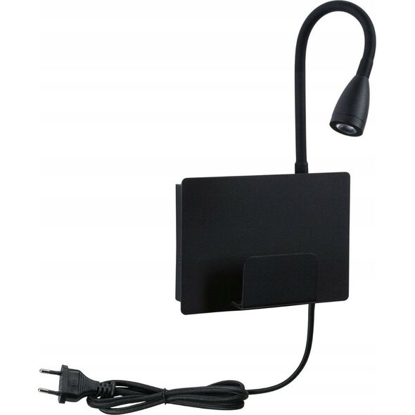 Kinkiet Paulmann Oprawa ścienna HALINA LED 2.4W 200lm 2700K USB-C 230V czarny mat /metal 13684478 4000870711019