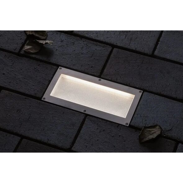 Paulmann Oprawa dogruntowa BRICK LED 1.6W 50lm 3000K IP68 z czujnikiem ruchu 200x100 230V aluminium / stal nierdzewna 13684535 4000870943373