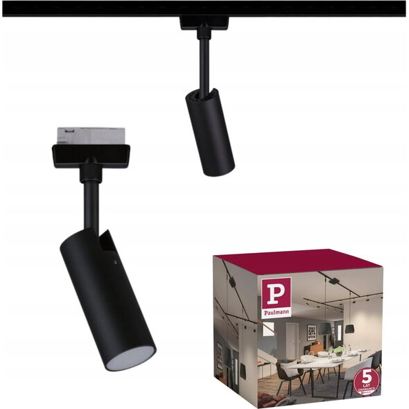 Paulmann Reflektor na szynoprzewód URail TUBO LED 3-STEP DIM 4W 150lm 3000K 230V czarny matowy/ metal 13684625 4000870955925