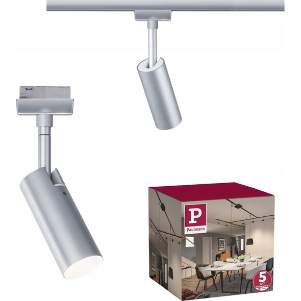 Paulmann Reflektor na szynoprzewód URail TUBO LED 3-STEP DIM 4W 150lm 4000K 230V chrom matowy/ metal 13684626 4000870955963
