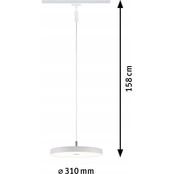 Paulmann Oprawa na szynoprzewód URail HILDOR LED DIM 15W 850lm 3000K 230V biały matowy/ metal 13684643 4000870967911