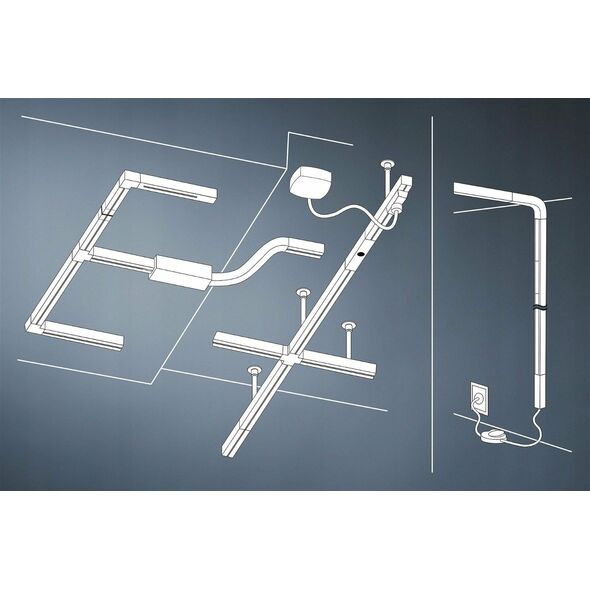 Paulmann Reflektor na szynoprzewód URail HILDOR LED DIM 15W 850lm 4000K 230V chrom matowy/ metal 13684653 4000870967935