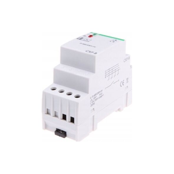 F&F Przekaźnik kolejności i zaniku faz F&F CKF-BR-TRMS 10A 1NO/NC opóźnienie 4s asymetria 40-80V True RMS na szynę DIN 13684932 5902431673639