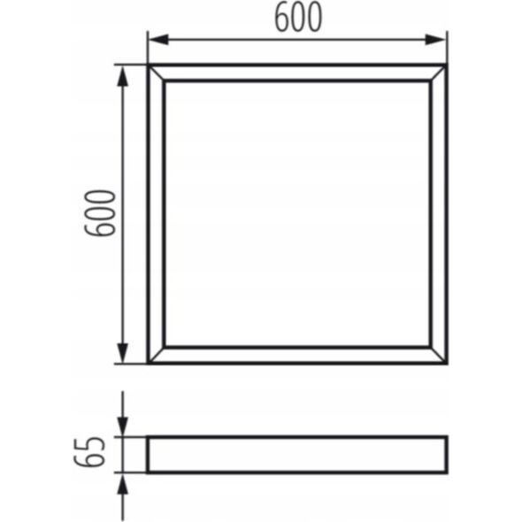 Kanlux Ramka do paneli LED ADTR-S-H 6060 Kanlux 27617 biała 13685044 5905339276179