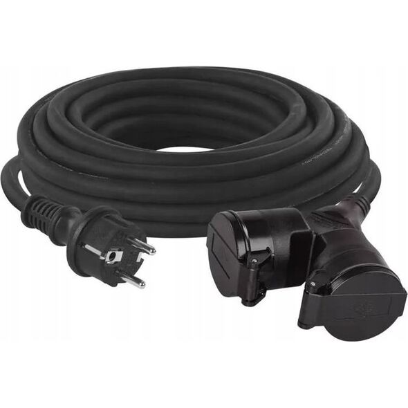 Emos Przedłużacz Emos P0601 2 gniazda 10m, 3 1,5mm guma 13685140 8592920069783