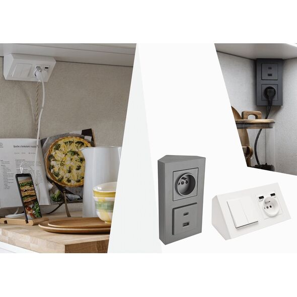 Kontakt-Simon Kontroler przyciskowy Kontakt-Simon 55 TEK1W.01/111 CONTROL sterujący bezprzewodowo innymi urządzeniami Simon GO, sterowany smartfonem, moduł biały mat 13685297 5902787891428