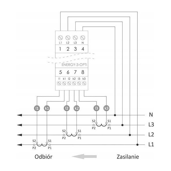 F&F Monitor licznik zużycia energii trójfazowy Energy-3-OPTI-100 F&F WI-MEF-3-OPTI-100 13685369 5902431676241