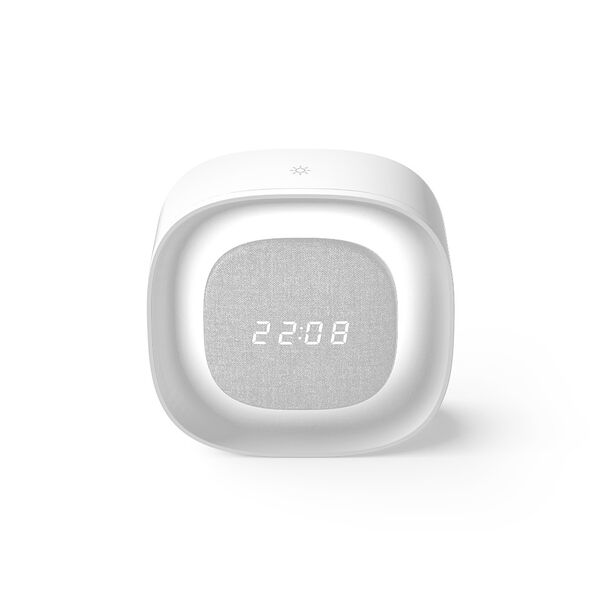 Alarm clock with Night Light LED PURE FNL-03 BJORN white square Forever Light 5907457736467