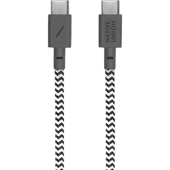 Kabel USB Native Union USB-C - USB-C 1.8 m Czarno-biały (ACABLE-C-ZEB-NP) 13749701 4895200477105