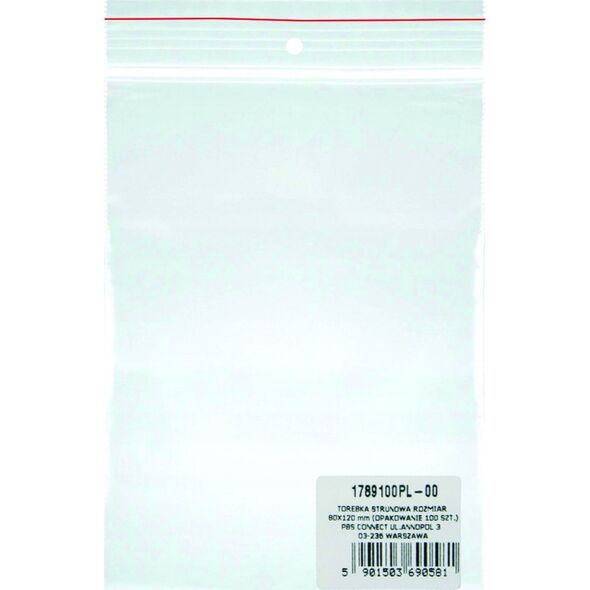 Office Products Torebka strunowa OFFICE PRODUCTS, LDPE, 80x120mm, 100szt., transparentna 13756879 5901503623473