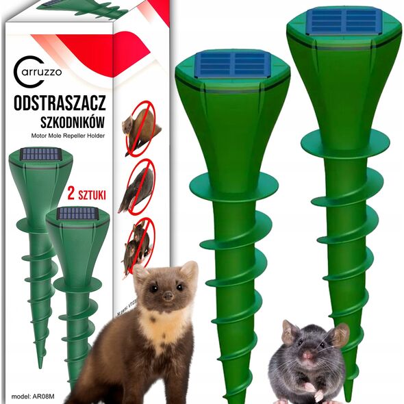 Carruzzo K751D3 ODSTRASZACZ KRETÓW SOLARNY         WKRĘCANY 2szt 13768906 5904100216673