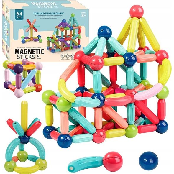 Egaleco L73G4 KLOCKI MAGNETYCZNE DUŻE 64SZT.PRO 13768935 5904100210671