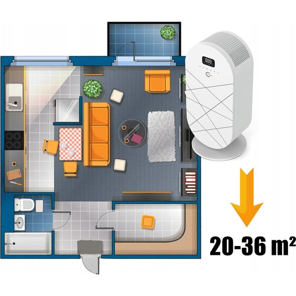 Oczyszczacz powietrza Carruzzo Q34P OCZYSZCZACZ POWIETRZA JONIZATOR      HEPA 13 WIFI PRO 13768942 5904100215133
