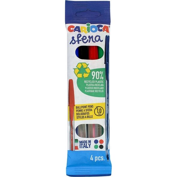 Carioca Długopisy Carioca Sfera 4 kolory 13788940 8003511416461