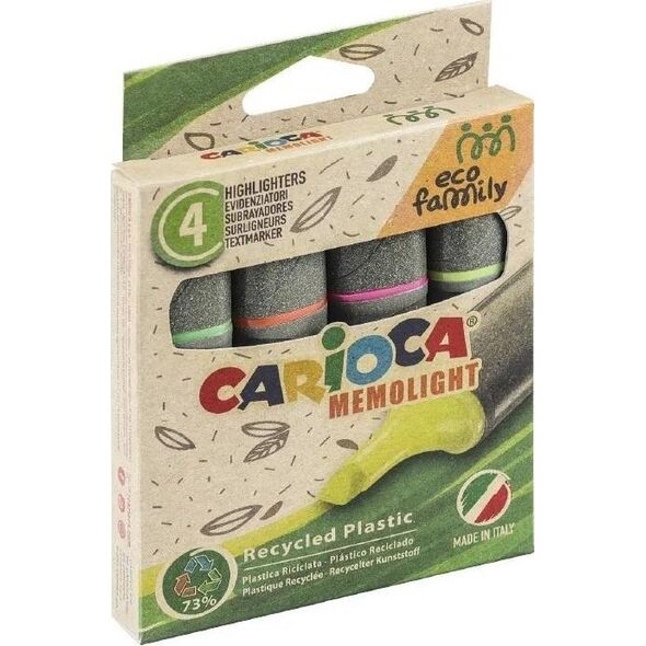 Carioca Zakreślacze Carioca EcoFamily 4 kolory 13788949 8003511430986