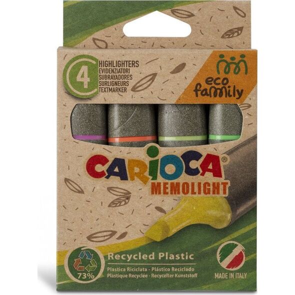 Carioca Zakreślacze Carioca EcoFamily 4 kolory 13788949 8003511430986