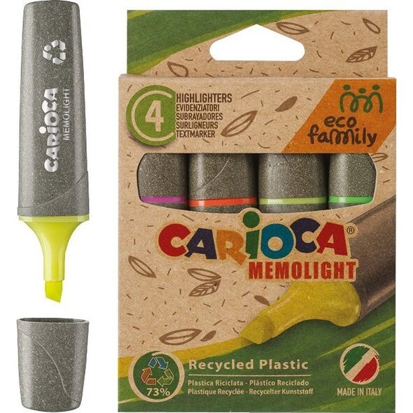 Carioca Zakreślacze Carioca EcoFamily 4 kolory 13788949 8003511430986