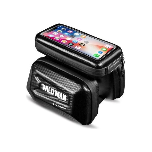 WildMan WILDMAN sakwa rowerowa na ramę na zamek  E6S 1,2L ( 4" - 7" ) czarna 13802714 5903396097034