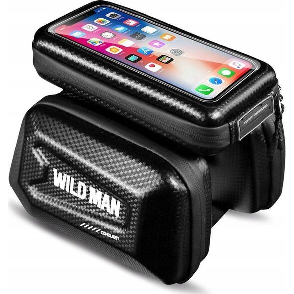 WildMan WILDMAN sakwa rowerowa na ramę na zamek  E6S 1,2L ( 4" - 7" ) czarna 13802714 5903396097034
