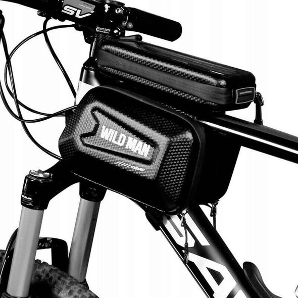WildMan WILDMAN sakwa rowerowa na ramę na zamek  E6S 1,2L ( 4" - 7" ) czarna 13802714 5903396097034