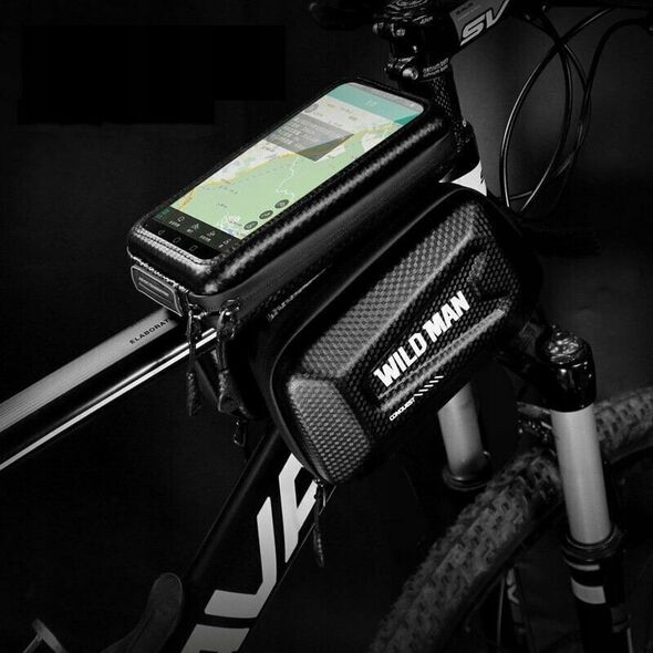 WildMan WILDMAN sakwa rowerowa na ramę na zamek  E6S 1,2L ( 4" - 7" ) czarna 13802714 5903396097034