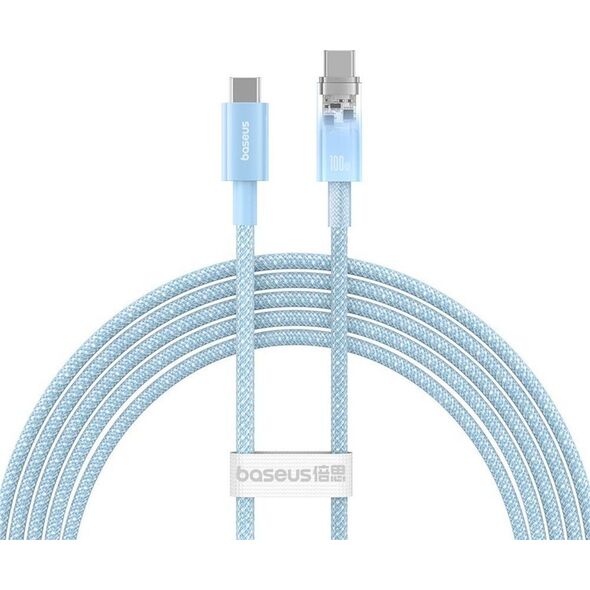Kabel USB Baseus USB-C - USB-C 2 m Niebieski 13802848 6932172642877