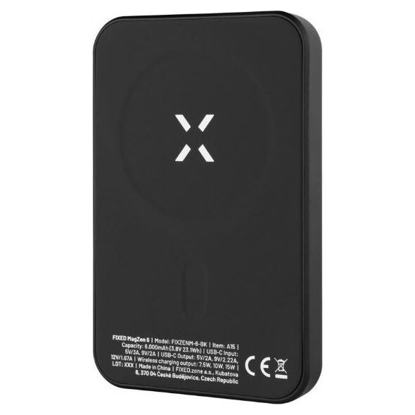 Powerbank Fixed FIXED MagZen - powerbank z MagSafe 1X USB-C PD 20W 6000 mAh biały - Gwarancja bezpieczeństwa. Proste raty. Bezpłatna wysyłka od 170 zł. 13810075 8591680151714