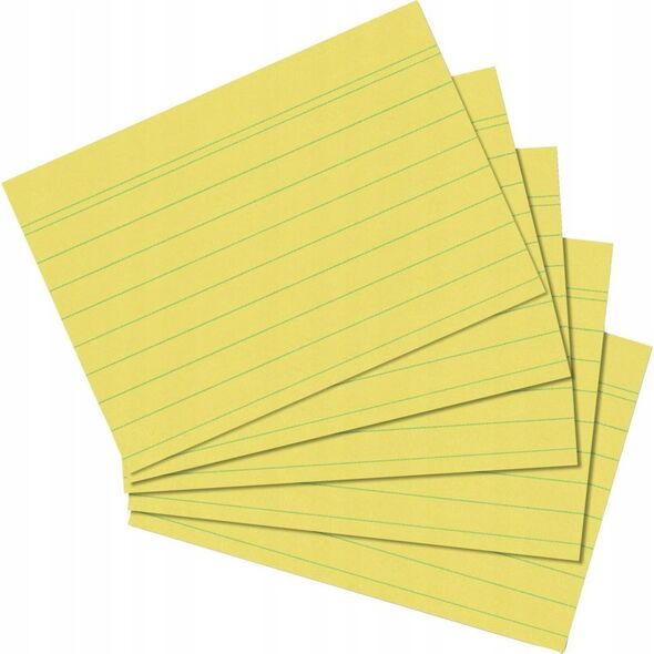 Herlitz Herlitz Karteikarte  A5 liniert gelb           100er Packung 13812201 4008111150511
