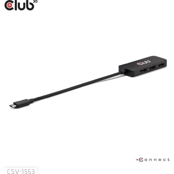 Club 3D Club3D MST-Hub USB 3.2 Typ C > 3x DP       4K60Hz      St/Bu retail 13812462 8719214473174