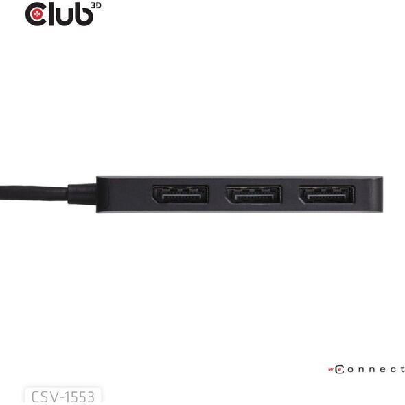 Club 3D Club3D MST-Hub USB 3.2 Typ C > 3x DP       4K60Hz      St/Bu retail 13812462 8719214473174