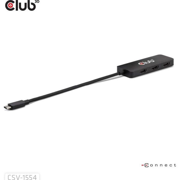 Club 3D Club3D MST-Hub USB 3.2 Typ C > 3x HDMI     4K60Hz      St/Bu retail 13812463 8719214473181