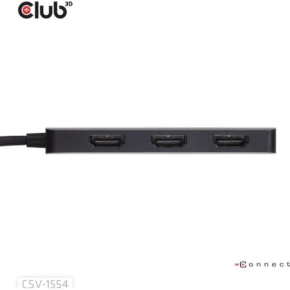 Club 3D Club3D MST-Hub USB 3.2 Typ C > 3x HDMI     4K60Hz      St/Bu retail 13812463 8719214473181