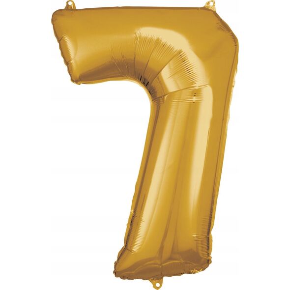 AMSCAN Balon foliowy duża cyfra 5 złota 57x86cm spakowany 9906270 13813424 192937142004