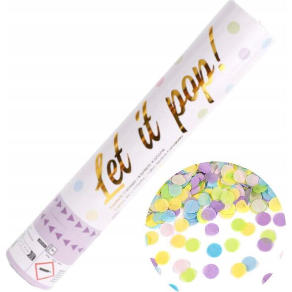 AMSCAN Armatka konfetti Multicolor Pastel papier okrągły 28cm 9916472 13813778 194099118941