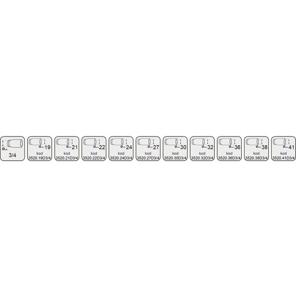 Klucz udarowy Adler ADLER NASADKA UDAROWA 3/4" 19mm DŁUGA 13815756 5902557210732