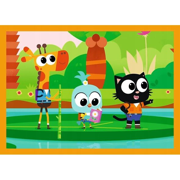 Trefl PUZZLE 4w1 Poznaj Milo i jego przyjaciół 34654 13818867 5900511346541