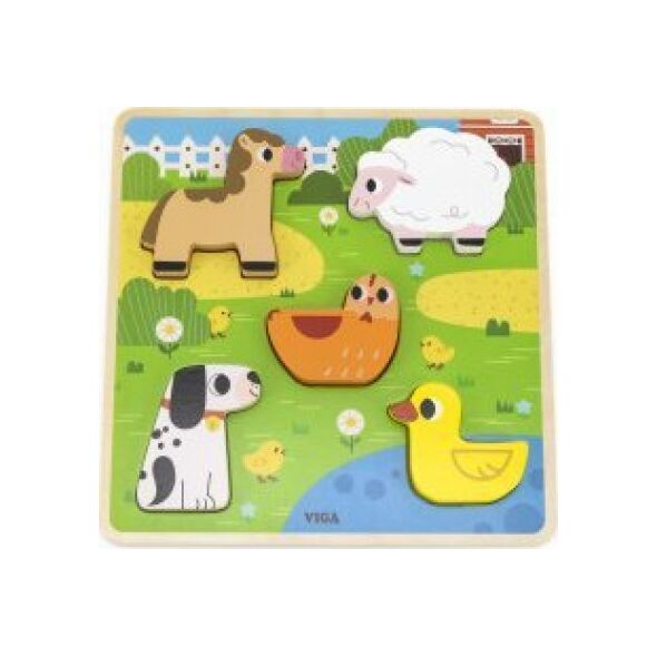 Viga Viga 44662 Drewniane puzzle - Farma 13828274 6971608446627
