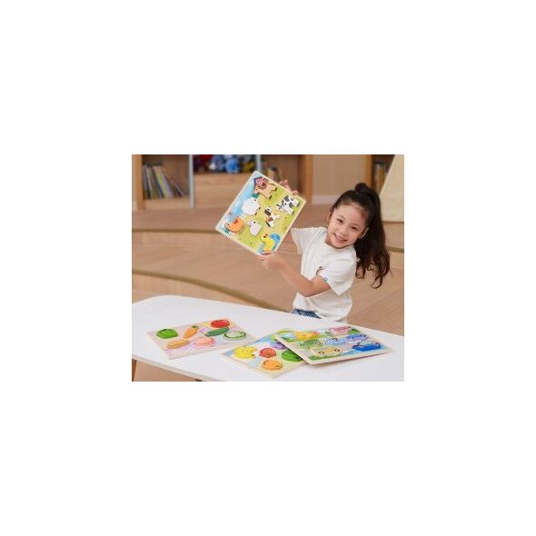 Viga Viga 44702 Puzzle na podkładce 7 elementów- farma 13828285 6971608447020