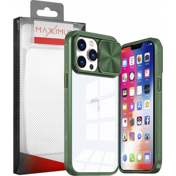 Maxximus MX CAMSLIDER IPHONE 12 / 12 PRO (6.1) GREEN / ZIELONY 13839203 5901313078128
